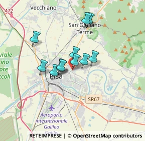 Mappa Via P. Bracciolini Ghezzano, 56010 San Giuliano Terme PI, Italia (2.485)