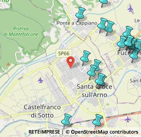 Mappa Via Toscana, 56029 Santa Croce sull'Arno PI, Italia (2.8665)