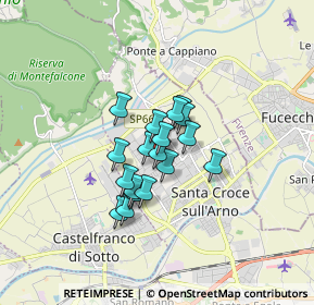 Mappa Via Toscana, 56029 Santa Croce sull'Arno PI, Italia (1.08111)