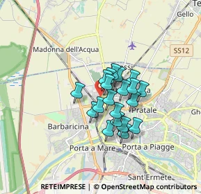 Mappa Via Po, 56122 Pisa PI, Italia (1.105)