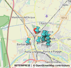 Mappa Via Po, 56122 Pisa PI, Italia (1.21833)