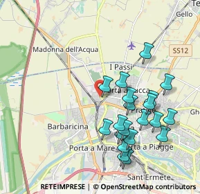 Mappa Via Po, 56122 Pisa PI, Italia (2.057)