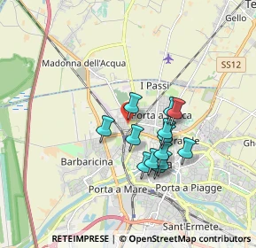 Mappa Via Po, 56122 Pisa PI, Italia (1.42)