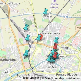 Mappa Piazzale Ravenna, 56123 Pisa PI, Italia (1.1245)