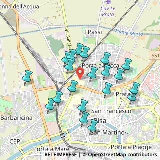 Mappa Piazzale Ravenna, 56123 Pisa PI, Italia (0.932)