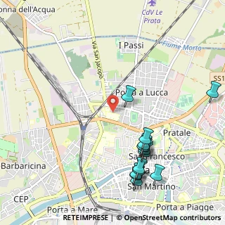 Mappa Piazzale Ravenna, 56123 Pisa PI, Italia (1.25357)
