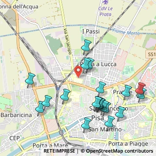 Mappa Piazzale Ravenna, 56123 Pisa PI, Italia (1.209)