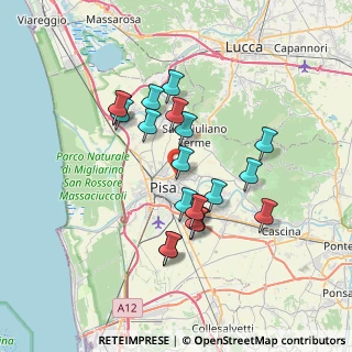 Mappa Via F. Pontecorvo, 56017 San Giuliano Terme PI, Italia (6.4655)