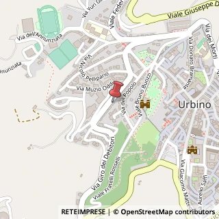 Mappa Via Giro dei Debitori, 23, 61029 Urbino, Pesaro e Urbino (Marche)
