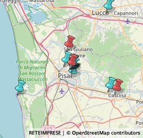 Mappa Via Giovanni Guidiccioni, 56017 San Giuliano Terme PI, Italia (4.90833)