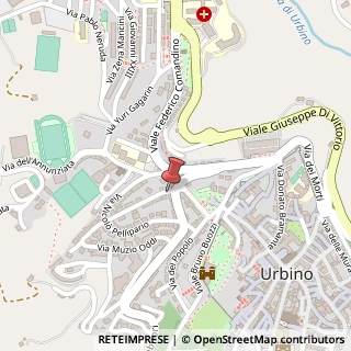 Mappa Via Domenico Gasparini, 1/A, 61029 Urbino, Pesaro e Urbino (Marche)