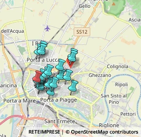 Mappa Via G. Boccaccio, 56010 San Giuliano Terme PI, Italia (1.636)