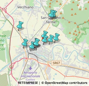 Mappa Via R. Fucini Ghezzano, 56010 San Giuliano Terme PI, Italia (2.52333)