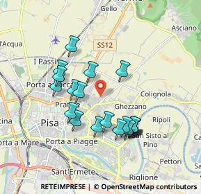 Mappa Via R. Fucini Ghezzano, 56010 San Giuliano Terme PI, Italia (1.687)