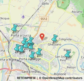 Mappa Via R. Fucini Ghezzano, 56010 San Giuliano Terme PI, Italia (2.07545)