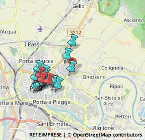 Mappa Via R. Fucini Ghezzano, 56010 San Giuliano Terme PI, Italia (1.80895)