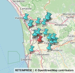 Mappa Via R. Fucini Ghezzano, 56010 San Giuliano Terme PI, Italia (10.5105)