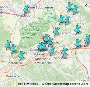 Mappa Via Amerigo Vespucci, 56029 Santa Croce sull'Arno PI, Italia (8.8355)