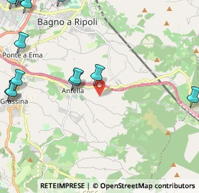 Mappa Via Montisoni, 50012 Bagno a Ripoli FI, Italia (3.39077)