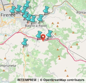 Mappa Via Montisoni, 50012 Bagno a Ripoli FI, Italia (4.58917)