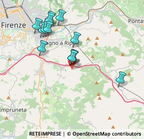 Mappa Via Montisoni, 50012 Bagno a Ripoli FI, Italia (3.77923)