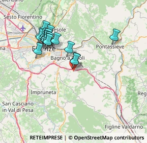 Mappa Via Montisoni, 50012 Bagno a Ripoli FI, Italia (7.5795)