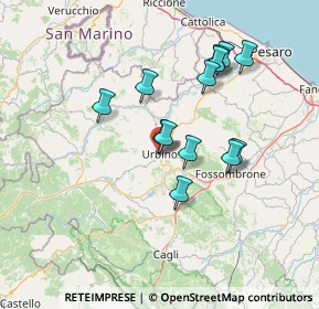 Mappa Via Francesco Puccinotti, 61029 Urbino PU, Italia (12.61)