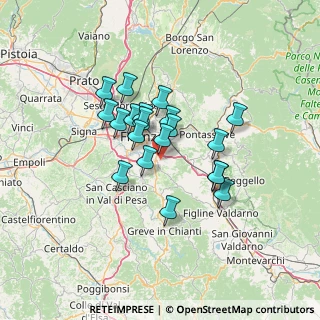 Mappa Via Lilliano e Meoli, 50012 Bagno a Ripoli FI, Italia (10.5755)