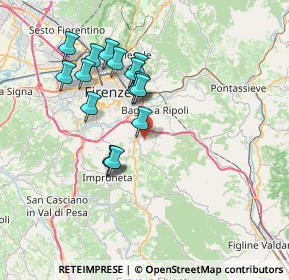 Mappa Via Lilliano e Meoli, 50012 Bagno a Ripoli FI, Italia (6.70438)