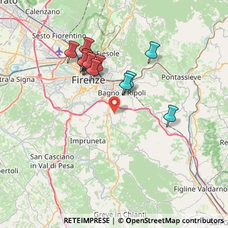 Mappa Via Lilliano e Meoli, 50012 Bagno a Ripoli FI, Italia (7.48462)
