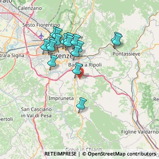 Mappa Via Lilliano e Meoli, 50012 Bagno a Ripoli FI, Italia (7.67176)