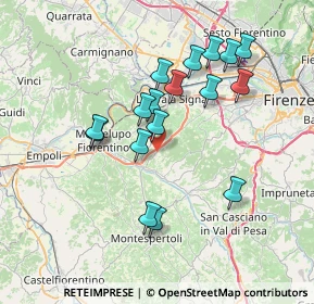 Mappa Via di Carcheri, 50055 Lastra a Signa FI, Italia (6.91471)