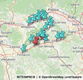 Mappa Via di Saettino, 50054 Fucecchio FI, Italia (10.7915)