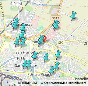 Mappa Via Vittorio Alfieri, 56127 Pisa PI, Italia (1.1145)
