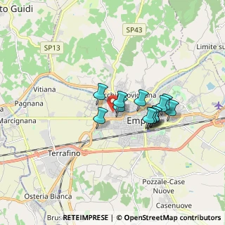 Mappa Via Andrea Pisano, 50053 Empoli FI, Italia (1.28846)