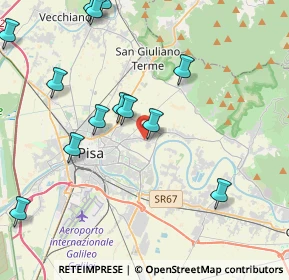 Mappa Via Provinciale Calcesana, 56017 Pisa PI, Italia (4.95308)