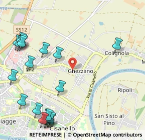 Mappa Via Provinciale Calcesana, 56017 Pisa PI, Italia (1.509)