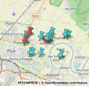 Mappa Via Provinciale Calcesana, 56017 Pisa PI, Italia (1.2995)
