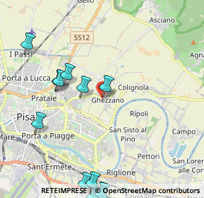 Mappa Via Provinciale Calcesana, 56017 Pisa PI, Italia (2.76833)