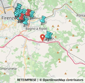 Mappa Autostrada A1 Napoli-Milano, 50012 Bagno A Ripoli FI, Italia (5.2995)