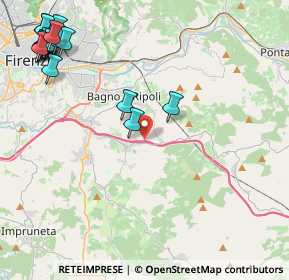 Mappa Autostrada A1 Napoli-Milano, 50012 Bagno A Ripoli FI, Italia (6.14471)