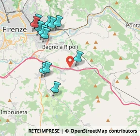 Mappa Autostrada A1 Napoli-Milano, 50012 Bagno A Ripoli FI, Italia (4.25917)