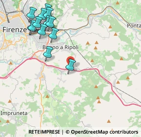 Mappa Autostrada A1 Napoli-Milano, 50012 Bagno A Ripoli FI, Italia (4.97615)