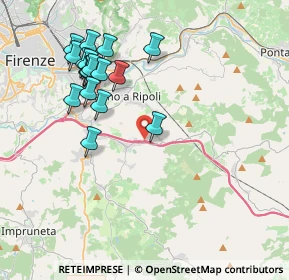 Mappa Autostrada A1 Napoli-Milano, 50012 Bagno A Ripoli FI, Italia (4.15722)