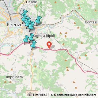 Mappa Autostrada del Sole, 50012 Antella FI, Italia (4.90917)