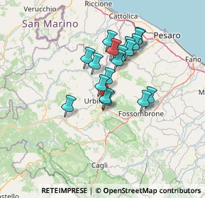 Mappa SP delle Cesane, 61029 Urbino PU, Italia (10.91667)