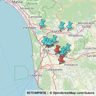 Mappa Località la Fontina Ghezzano, 56017 San Giuliano Terme PI, Italia (10.095)