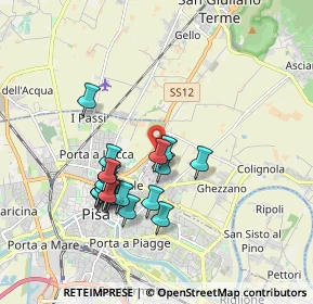 Mappa Località la Fontina Ghezzano, 56017 San Giuliano Terme PI, Italia (1.7155)