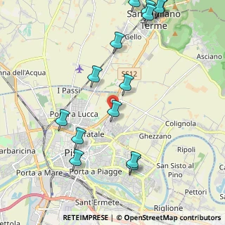 Mappa Località la Fontina Ghezzano, 56017 San Giuliano Terme PI, Italia (2.59786)