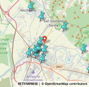 Mappa Località la Fontina Ghezzano, 56017 San Giuliano Terme PI, Italia (3.98077)